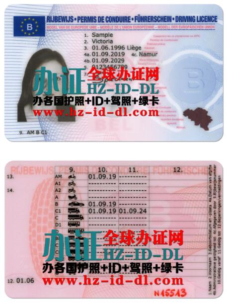 比利时新版驾照New Belgian Driver's License,办比利时高仿驾照