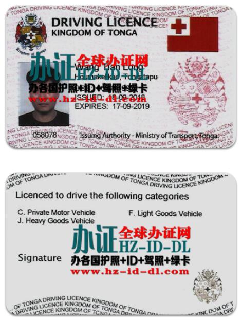 办汤加实体高仿驾照,PS汤加驾照图片制作,汤加驾照样本,Tonga driver's license