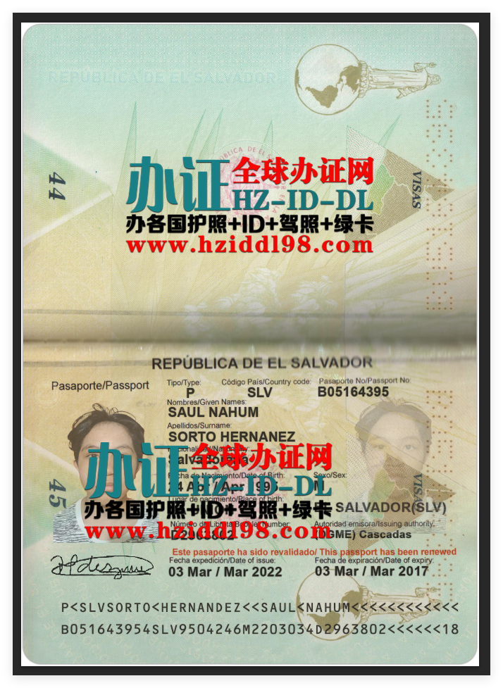 办萨尔瓦多剃头护照,萨尔瓦多护照办理,Salvadoran passport