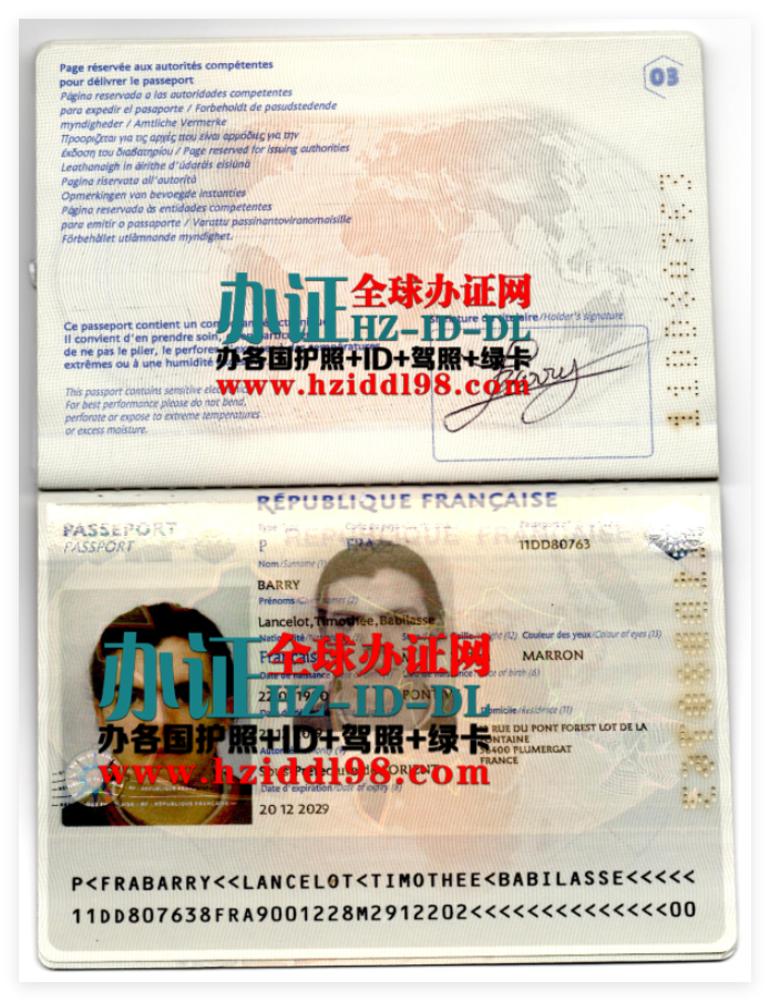 法国护照是法国公民的重要旅行证件，具有高度的防伪性和独特的设计。以下是法国护照的主要外观特征和防伪技术